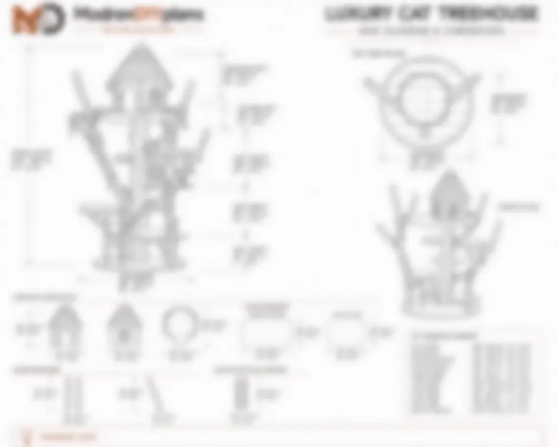 DIY Wooden Cat Tree Tower, Multi-Level Perches, Sisal Scratching Posts, Modern Pet Furniture