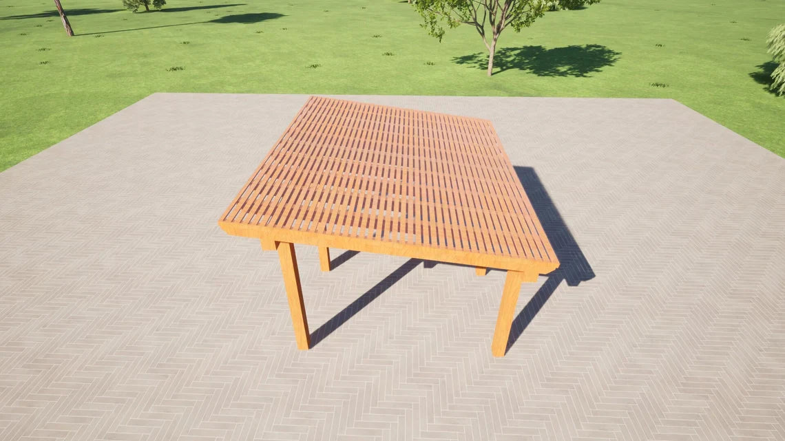 13x16 Gazebo Timber Frame Plan, PDF Plan + 3D Sketchup File Included + Full Build Videos | Gazebo Pergola Design Plan | Outdoor Wood Build
