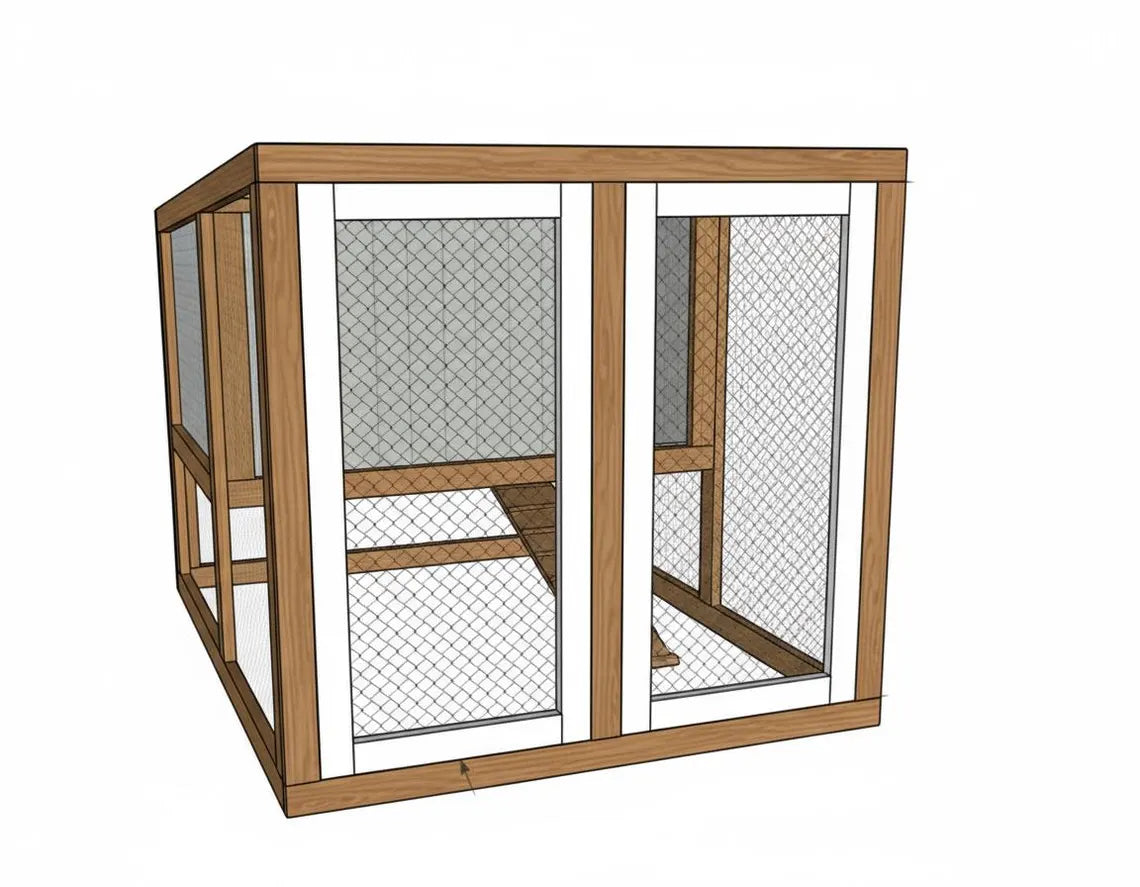DIY Chicken Coop Build Plan: Outdoor Woodworking Plans(PDF Download)