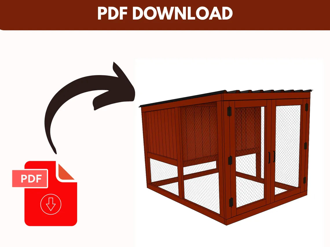 DIY Chicken Coop Build Plan: Outdoor Woodworking Plans(PDF Download)