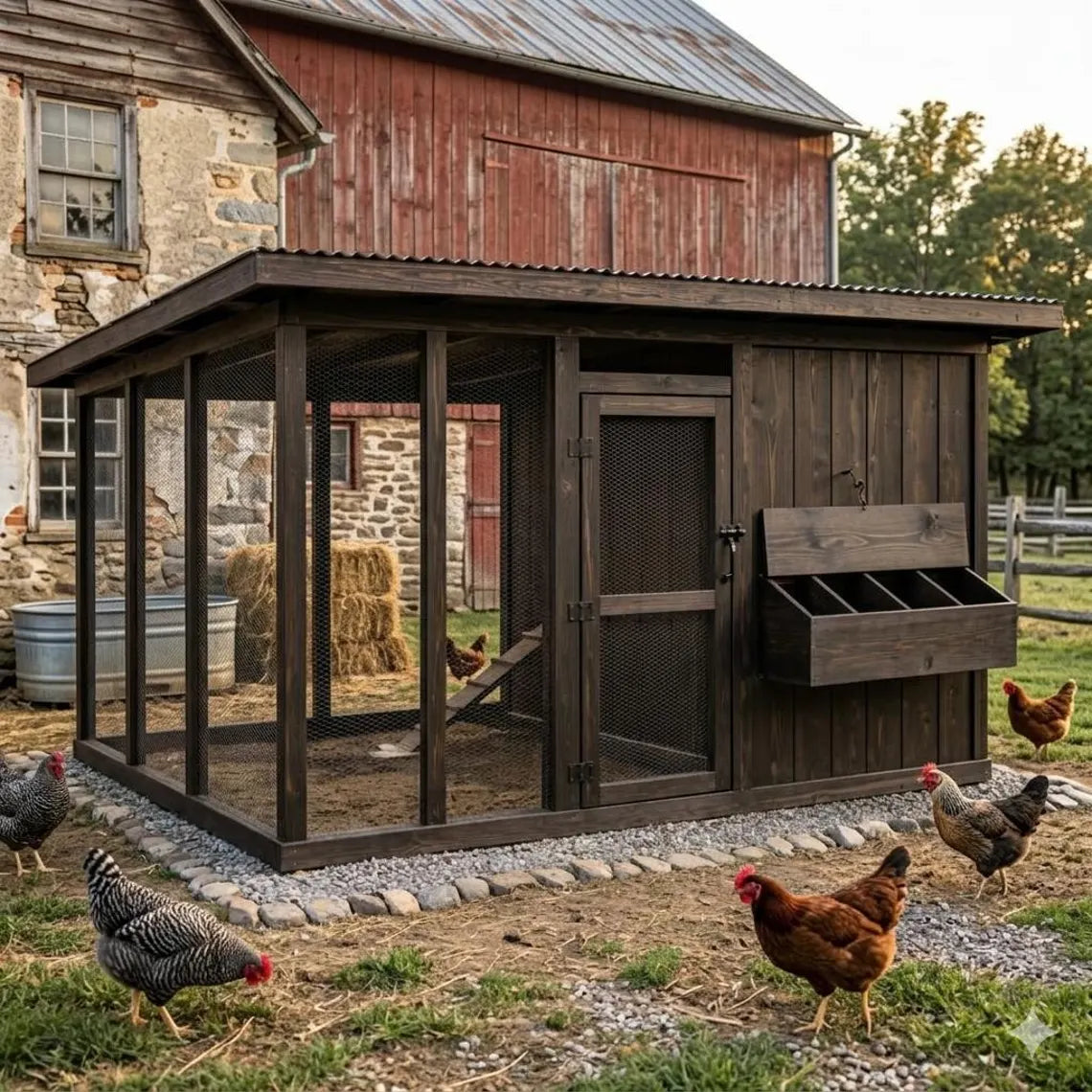 Chicken Coop Plans, DIY Walk In Chicken Run for 12 chickens
