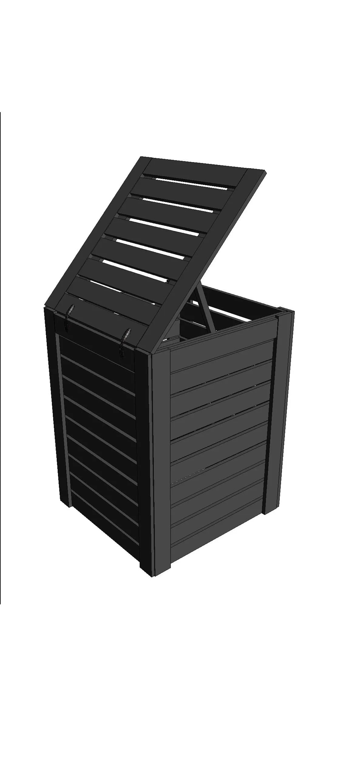 Modern Wheelie Bin Enclosure: Architectural DIY Blueprints & Masterplan.
