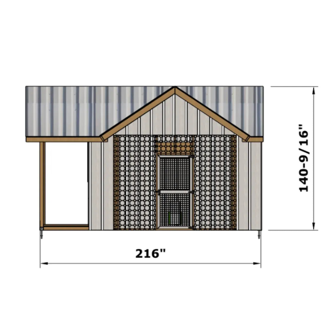 DIY Large Chicken Coop Plans with Run | 15-20 Chicken Coop Blueprints | 8x24 Wood Hen House & Turkey Coop