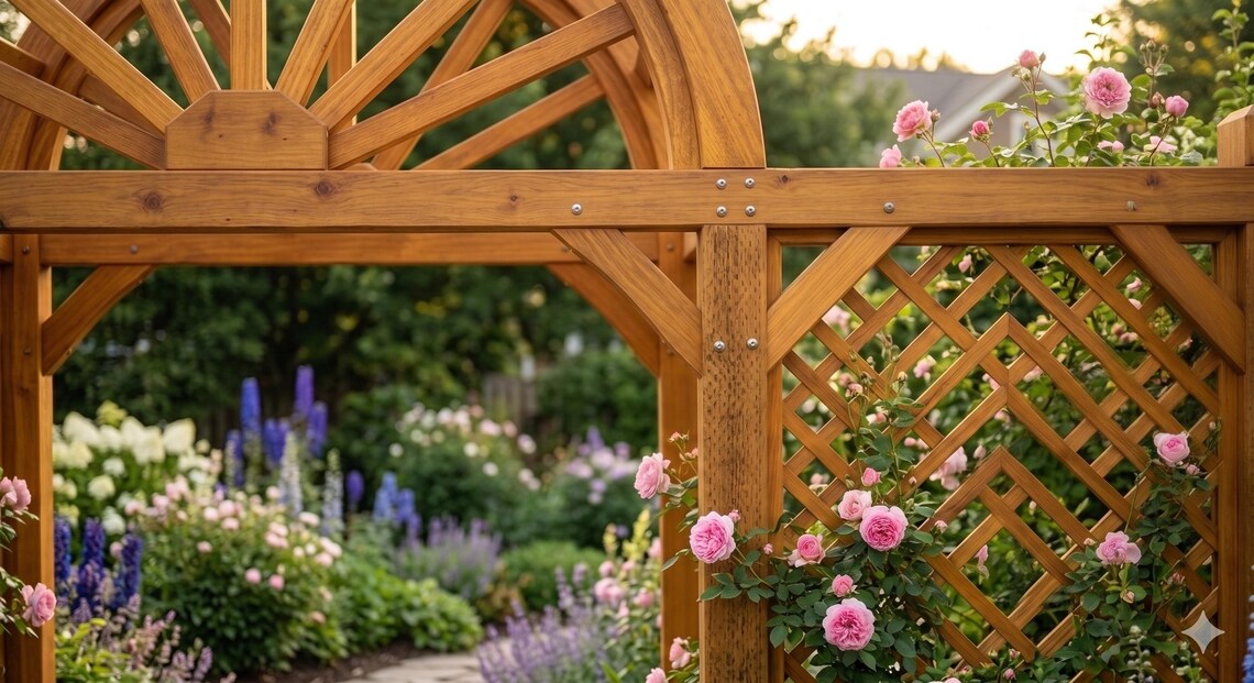 Cedar Garden Arch Arbor Plans | Rustic Modern Farmhouse Woodworking Build Guide (Digital Download)