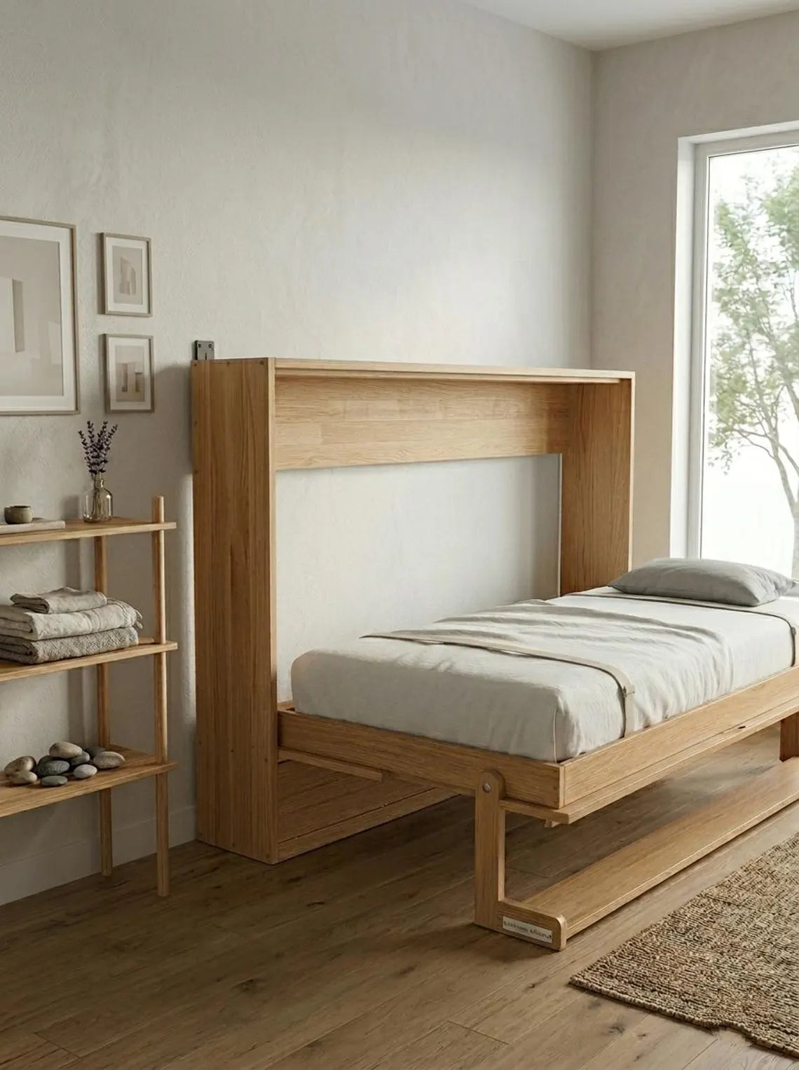 Horizontal Murphy Bed Desk Plans | Queen Size Wall Bed Blueprint (Digital Download)